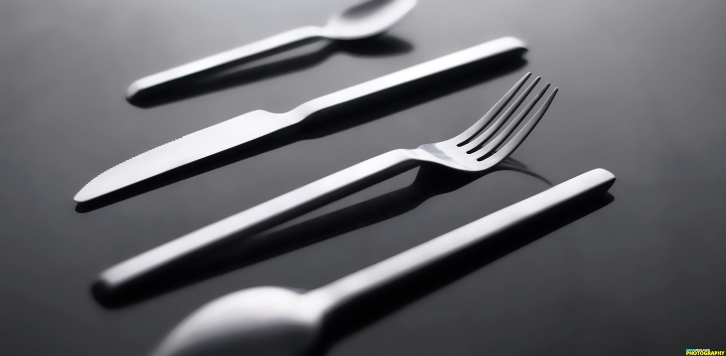 Phuket product photographer capturing details of cutlery